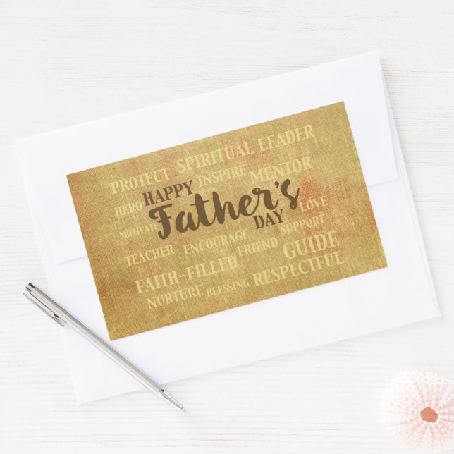 Religious Father’s Day, Qualities of Father Sticker (Envelope)