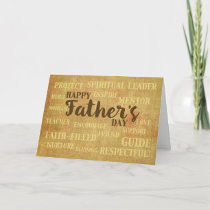 Religious Father's Day, Qualities of Father Card