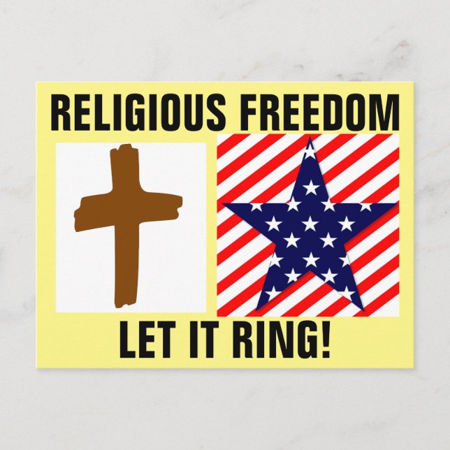 Religious Freedom memes Postcards (Front)