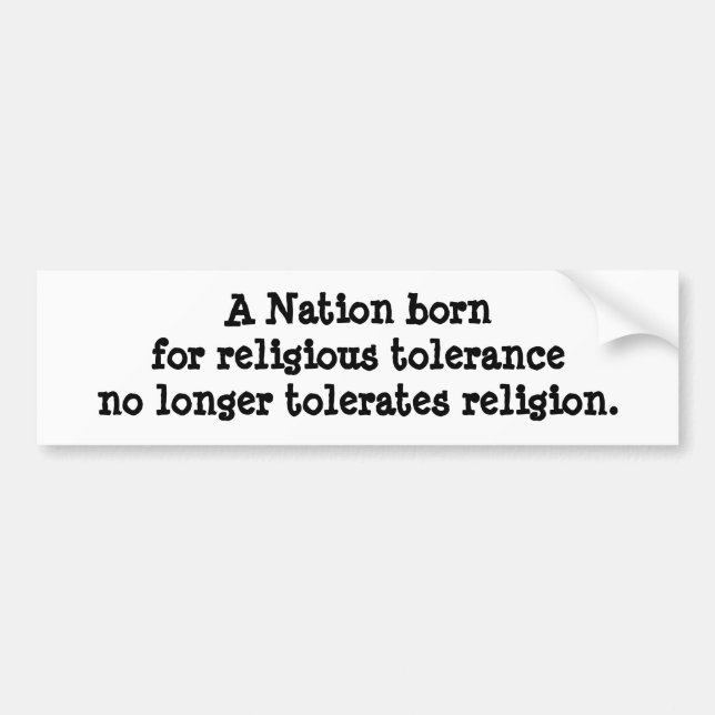 Religious Freedon Bumper Sticker (Front)