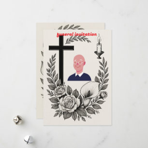 Religious Funeral Invitation