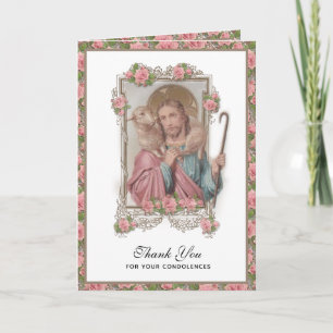 Religious Funeral Jesus Sympathy Prayer Thank You Card