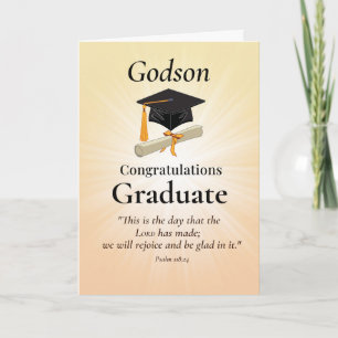 Religious Godson Graduation Congratulate Christian Card