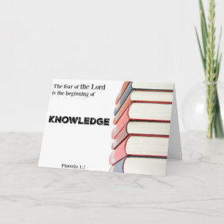 Religious Graduation Card-Beginning of Knowledge Card