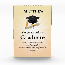 Religious Graduation Custom Name Golden Starburst