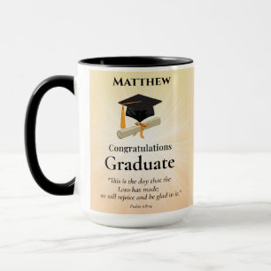 Religious Graduation Custom Name Golden Starburst Mug
