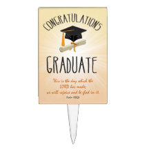 Religious Graduation Gold Starburst with Black Cap