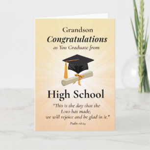 Religious Grandson Graduate Congratulate Christian Card
