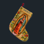 Religious Guadalupe Virgin Mary Catholic Prayer Small Christmas Stocking<br><div class="desc">This is a beautiful traditional Catholic image of the Blessed Virgin Mary, Our Lady of Guadalupe with roses. . On the back is the prayer to Our Lady of Guadalupe: Remember, O most gracious Virgin of Guadalupe, that in your apparitions on Mount Tepeyac you promised to show pity and compassion...</div>