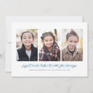 Religious holiday three photo card