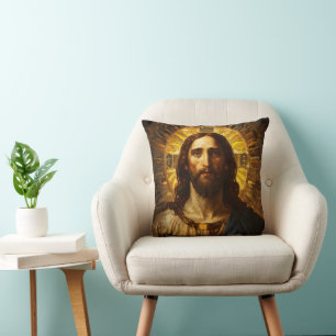 Religious Icon Jesus Christ Throw Pillow