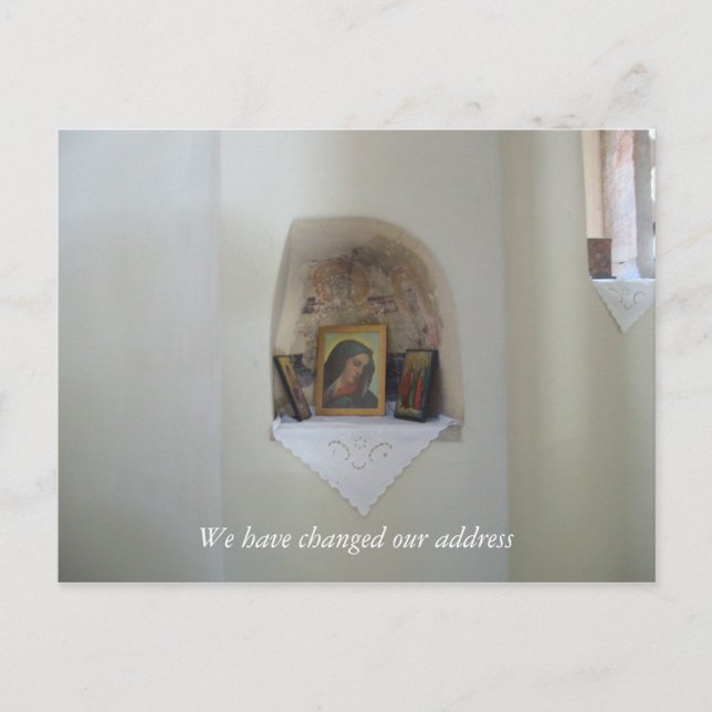 Religious Icons We have changed our address Announcement Postcard (Front)