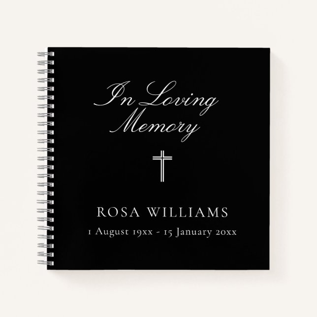 Religious In Loving Memory Funeral Guest Book (Front)