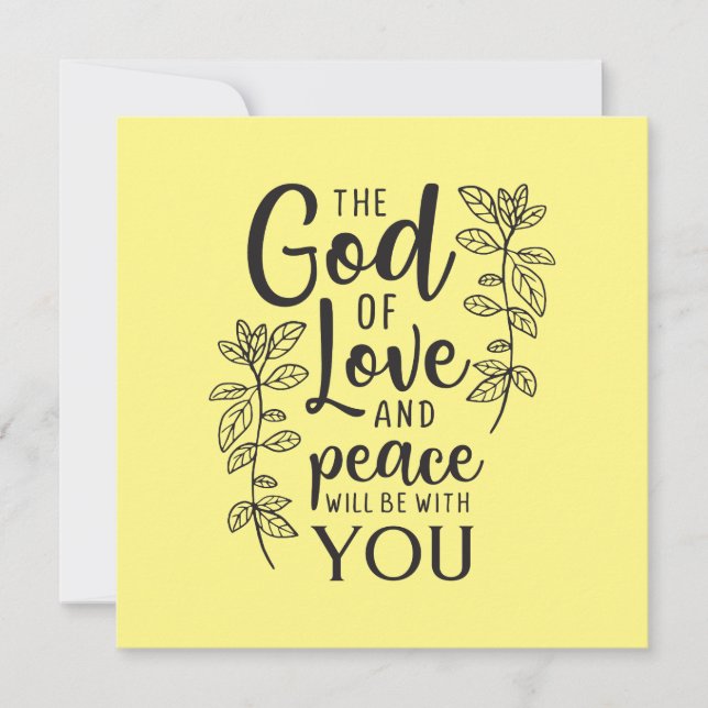 Religious inspiration word art card (Front)
