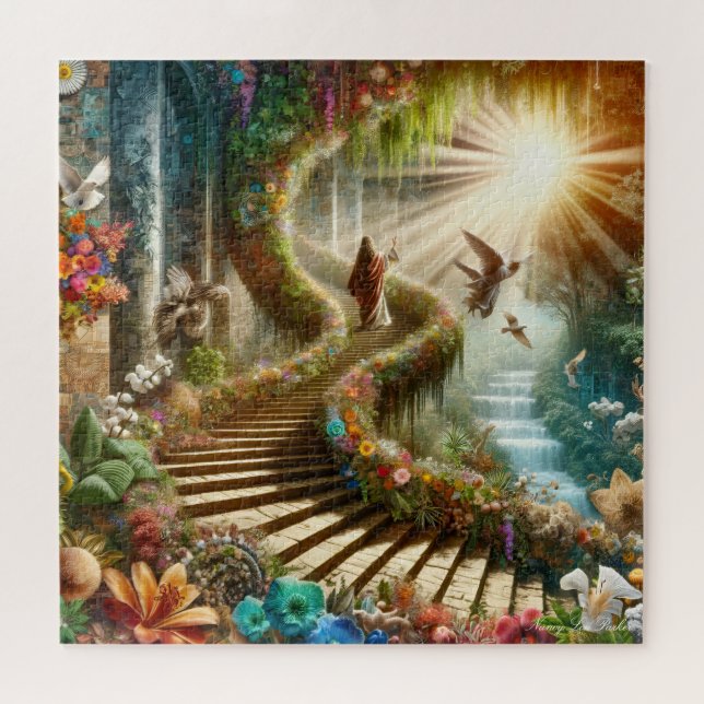 Religious Jesus Ascend to Paradise Jigsaw Puzzle (Horizontal)