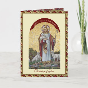 Religious Jesus Good Shepherd Encourage Scripture Card