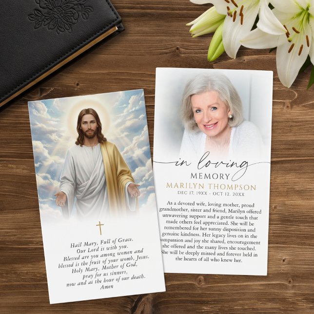 Religious Jesus Hail Mary Prayer Card (Creator Uploaded)