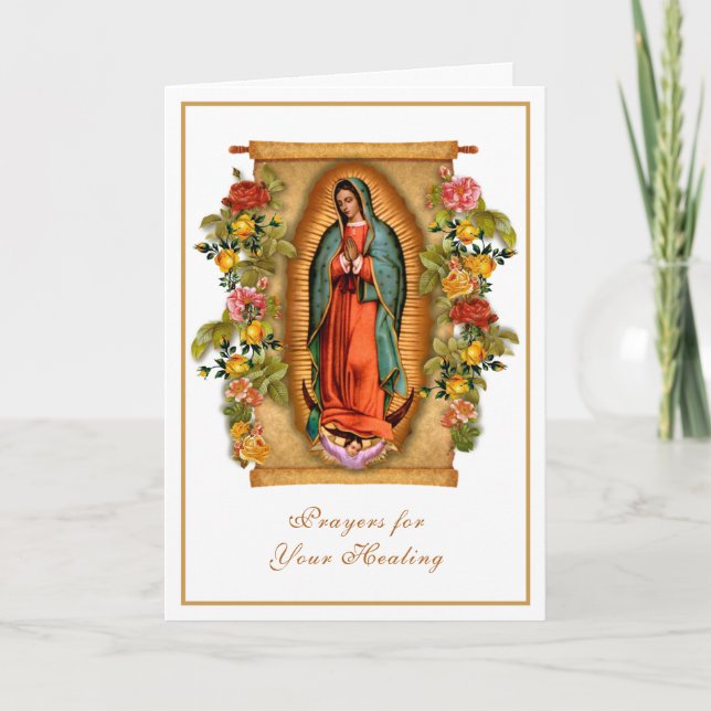 Religious Lady of Guadalupe for Healing Card (Front)