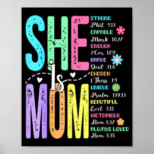 Religious mama is mom bible verse christian mother poster
