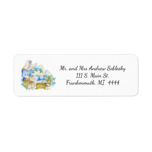 Religious Manager Scene Return Address Label