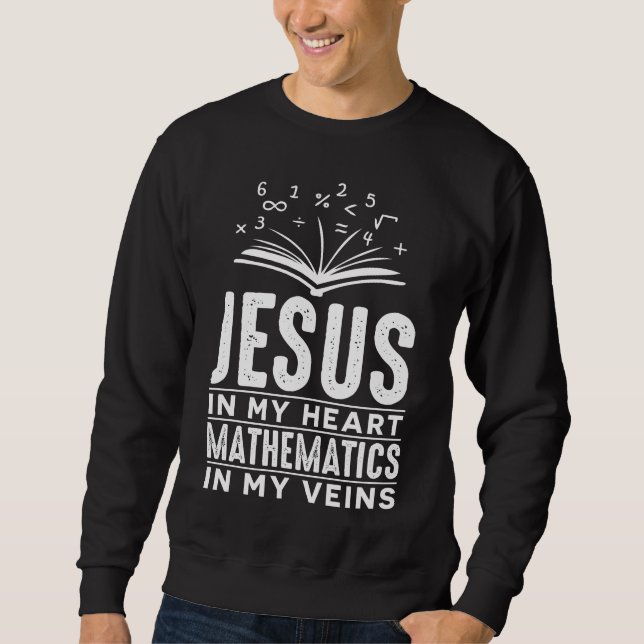 Religious Math Lover - Religion Science Christ Sweatshirt (Front)
