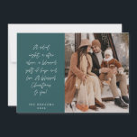 Religious, Merry Christmas, Christian Family Photo Holiday Card<br><div class="desc">Religious, Christian, Merriest Christmas, Season Greeting, Happiest Holiday, Merry Christmas, emerald green themed. ( A silent night, a star above, a blessed gift of hope and love. A blessed Christmas to you! ) Celebrate the season with this family photo card (printed and / or digital download, greeting sent via email,...</div>