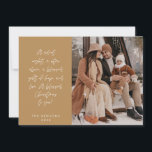 Religious, Merry Christmas, Christian Family Photo Holiday Card<br><div class="desc">Religious, Christian, Merriest Christmas, Season Greeting, Happiest Holiday, Merry Christmas, retro gold brown yellow themed. ( A silent night, a star above, a blessed gift of hope and love. A blessed Christmas to you! ) Celebrate the season with this family photo card (printed and / or digital download, greeting sent...</div>