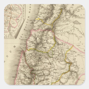 Religious Middle East atlas map Square Sticker