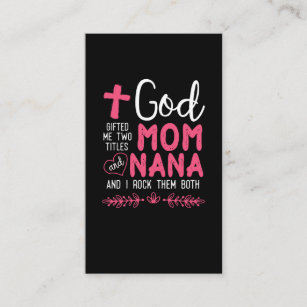 Religious Nana and Mom Christian Grandmother Business Card