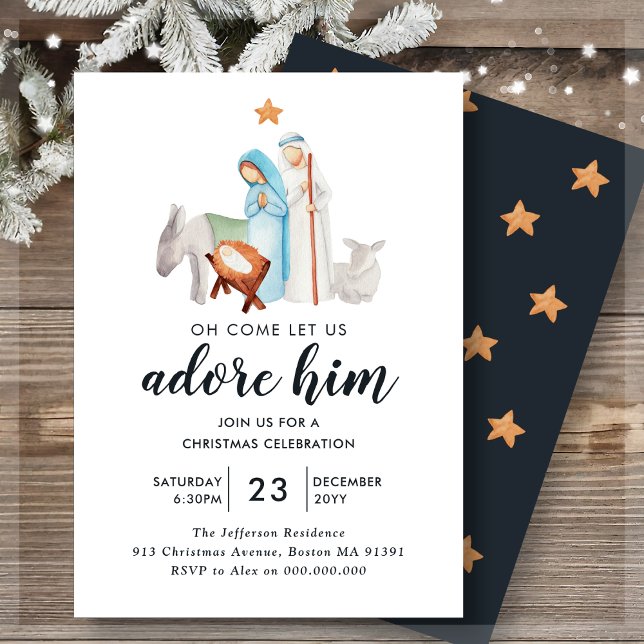 Religious Nativity Christmas Celebration Invitation (Creator Uploaded)