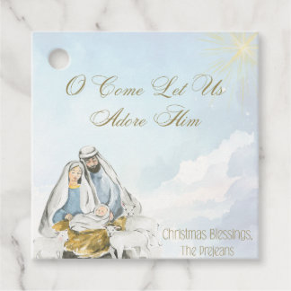 Religious Nativity Holiday Gift Tag 
