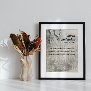 Religious Organization Vintage Clock Letterhead