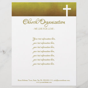 Religious Organization White Cross Letterhead
