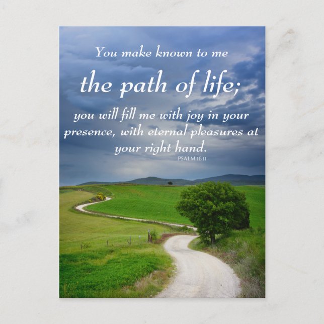 Religious path of life sympathy card (Front)