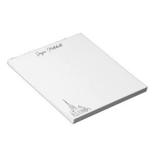 Religious Personalized Name Church Minimal Notepad