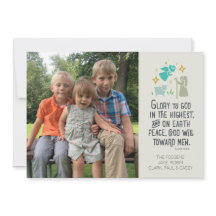 Religious Photo Christmas card with Biblical verse