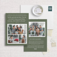 Religious Photo Christmas Card with Quote