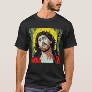 Religious Pop Art Crown of Thorns Halftone Comic P T-Shirt