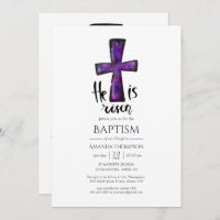 Religious Purple Galaxy Christian Baptism