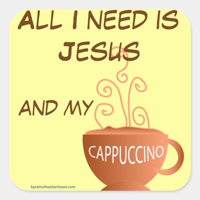 Religious Quotes Square Sticker (Front)