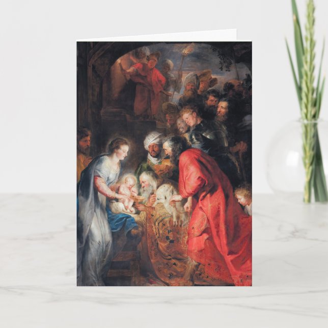 Religious Rubens Jesus Virgin Mary Joseph  Holiday Card (Front)