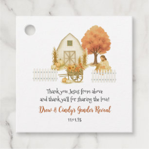 Religious Rustic Fall Gender Reveal Favour Tags