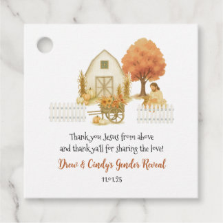 Religious Rustic Fall Gender Reveal Favour Tags