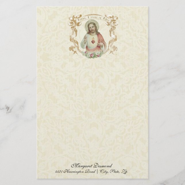 Religious Sacred Heart Jesus Vintage Catholic (Front)