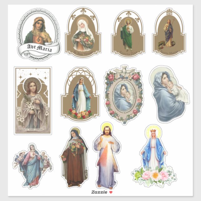 Religious Saint Mary Jesus Vinyl Vintage (Sheet)