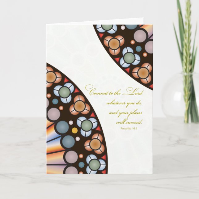 Religious Scripture Blank Greeting Card (Front)