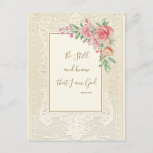Religious Scripture Verse Be Still and Know Psalm Postcard