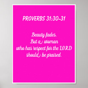Religious scripture verse women conference wall poster