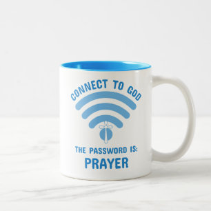 Religious Social Media Funny  Two-Tone Coffee Mug