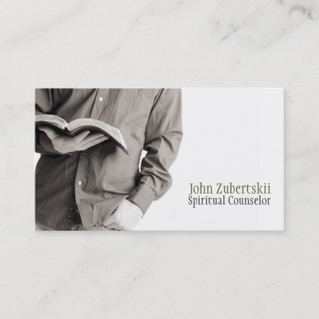 Religious Spiritual Counsellor Religion Pastor Business Card (Front)